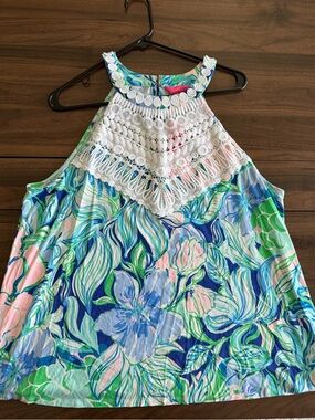 Lily Pulitzer crochet halter top NWT
